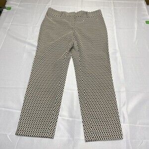 Ann Taylor Women's Geometric Print Straight Leg Trousers Size 6